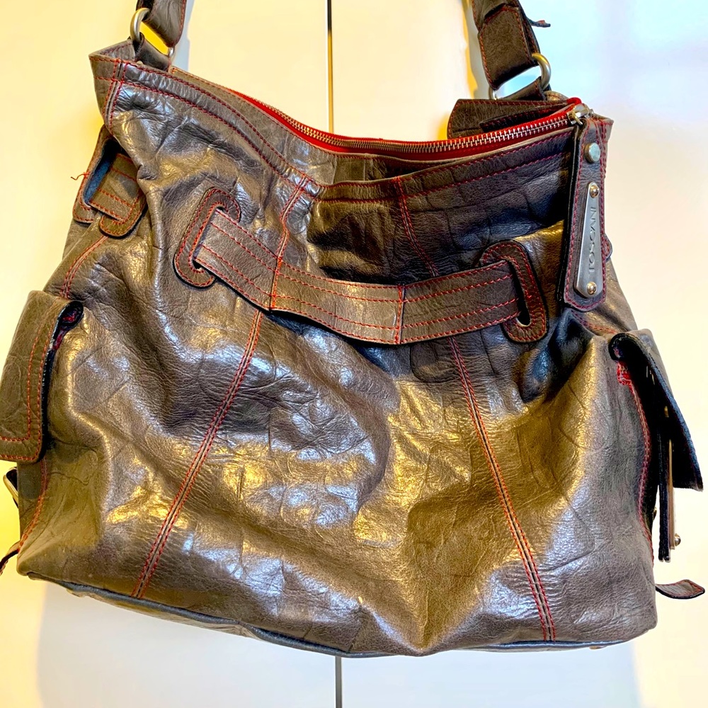 Genuine Toscani Grey Italian Leather Purse Gem